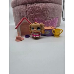 Littlest Pet Shop Golden Cocker Spaniel #1716 Dog Figure Dollhouse Accessories